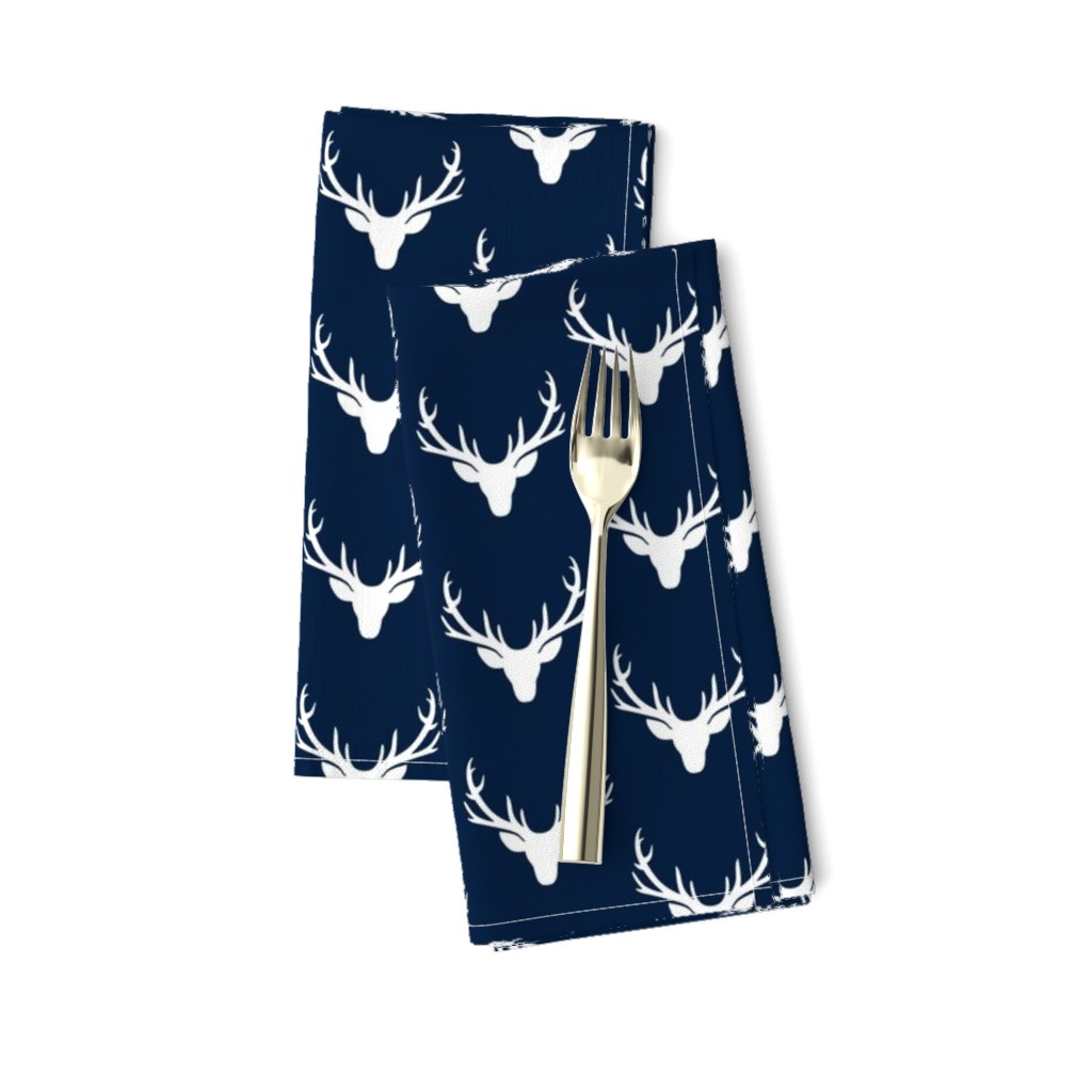 Navy + White Deer Antlers – Woodland Baby Nursery Kids Children baby Boy Bedding B