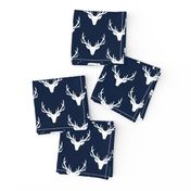 Navy + White Deer Antlers – Woodland Baby Nursery Kids Children baby Boy Bedding B