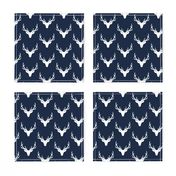 Navy + White Deer Antlers – Woodland Baby Nursery Kids Children baby Boy Bedding B