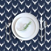 Navy + White Deer Antlers – Woodland Baby Nursery Kids Children baby Boy Bedding B