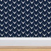 Navy + White Deer Antlers – Woodland Baby Nursery Kids Children baby Boy Bedding B