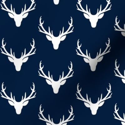 Navy + White Deer Antlers – Woodland Baby Nursery Kids Children baby Boy Bedding B