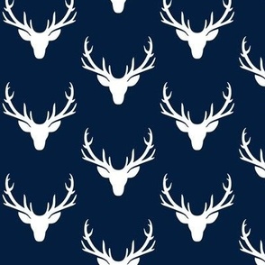 Navy + White Deer Antlers – Woodland Baby Nursery Kids Children baby Boy Bedding B