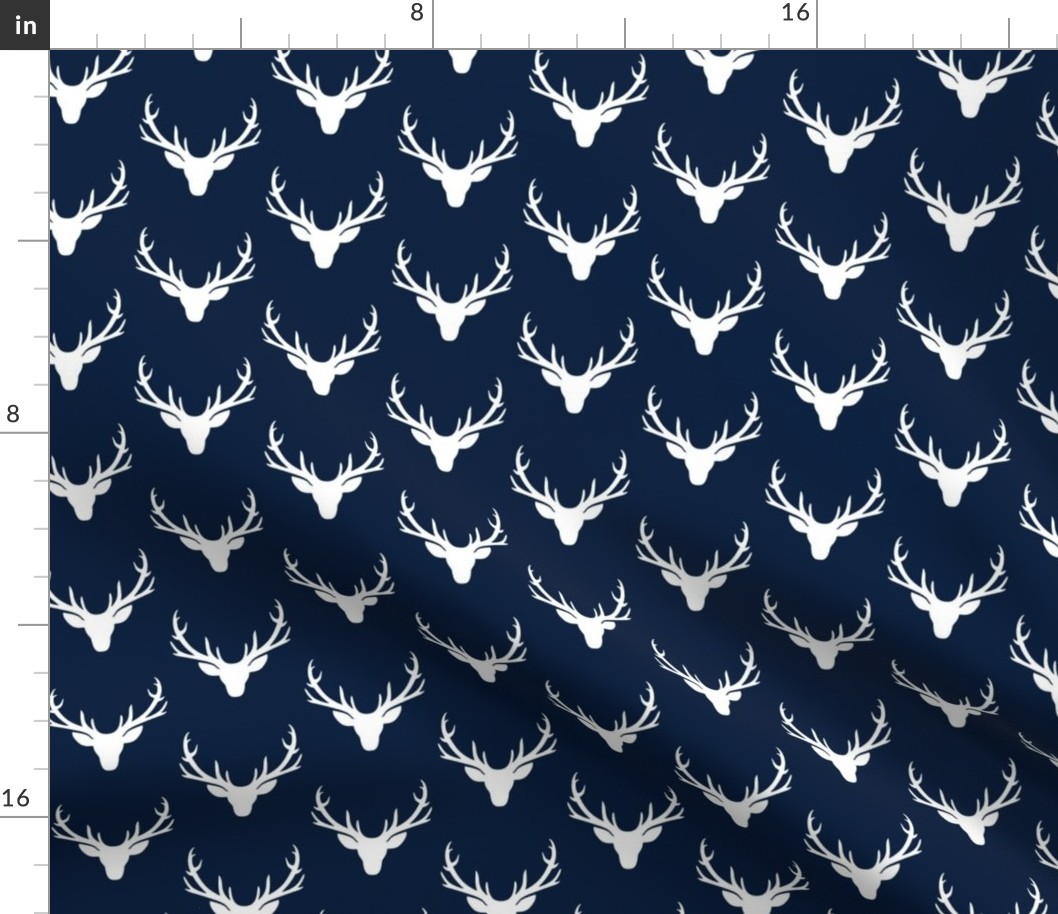 Navy + White Deer Antlers – Woodland Baby Nursery Kids Children baby Boy Bedding B