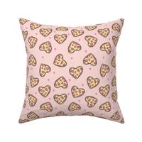 pizza heart // valentines day love pizza slices foodie fabric blush