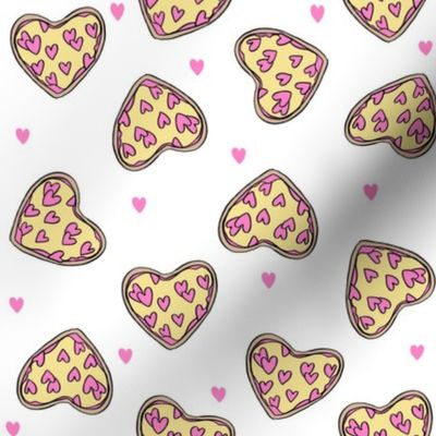 pizza heart // valentines day love pizza slices foodie fabric white