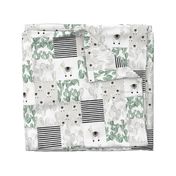 watercolor llamas patchwork wholecloth