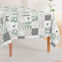 watercolor llamas patchwork wholecloth