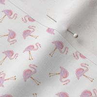 Ditsy Watercolor Flamingos