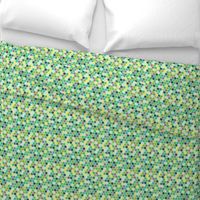 18-7AU Hexagon Spring Kelly Grass Mint Forrest Green Honeycomb