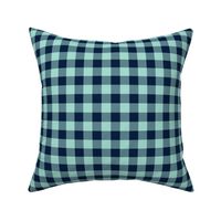 3/4" Navy + Mint Buffalo Plaid – Lumberjack Buffalo Check