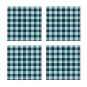 3/4" Navy + Mint Buffalo Plaid – Lumberjack Buffalo Check