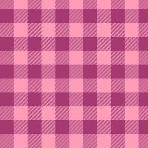 3/4" Raspberry + Pink Buffalo Plaid – Lumberjack Buffalo Check Baby Girl