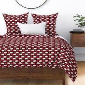 White Bears  – Black + Red Buffalo Plaid Check Woodland Baby Nursery Bedding