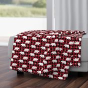 White Bears  – Black + Red Buffalo Plaid Check Woodland Baby Nursery Bedding