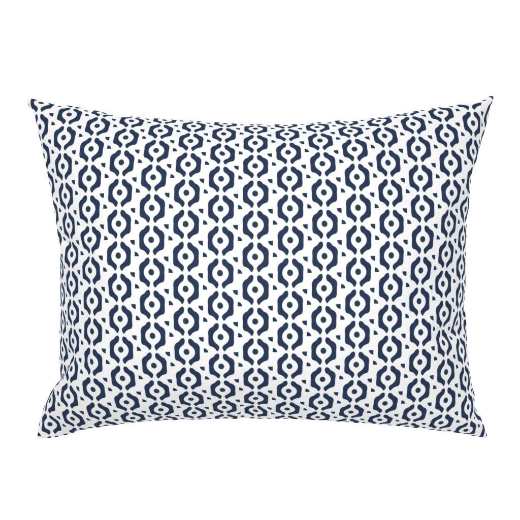 small herringbone dots navy circles blue dots nautical 