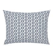 small herringbone dots navy circles blue dots nautical 