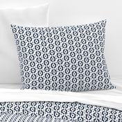 small herringbone dots navy circles blue dots nautical 