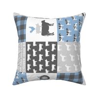 farm life - wholecloth- blue and grey (90)