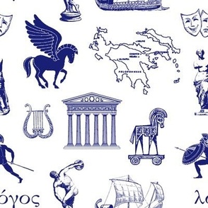 Ancient Greece // Blue // Small