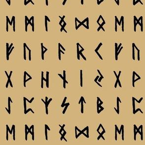 Nordic Runes on Calico // Small