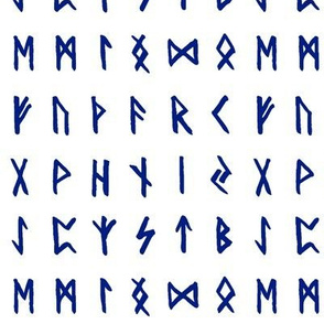 Blue Nordic Runes // Small