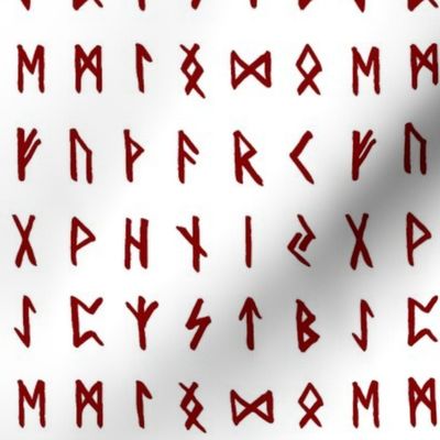 Red Nordic Runes // Small