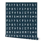 Nordic Runes on Regal Blue // Small