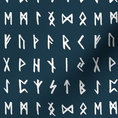 Nordic Runes on Regal Blue // Small