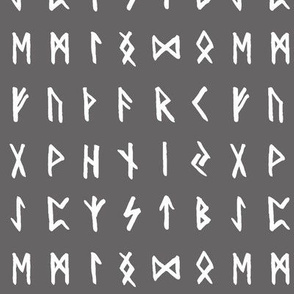 Nordic Runes on Dark Grey // Small