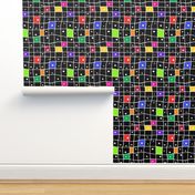 Wonky Grid-black multicolor