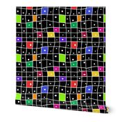 Wonky Grid-black multicolor