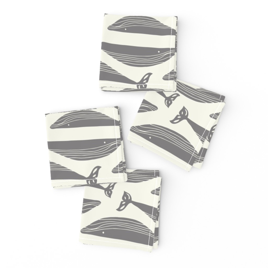 whale pod  in grey / gray