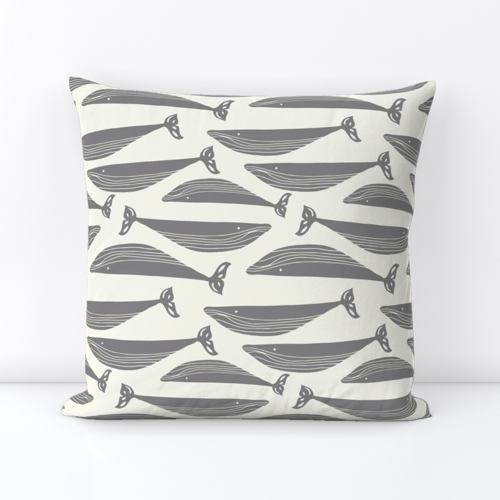 whale pod  in grey / gray