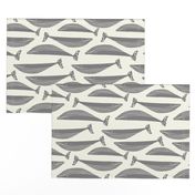 whale pod  in grey / gray