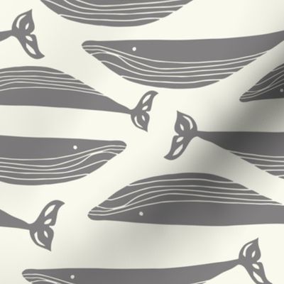 whale pod  in grey / gray