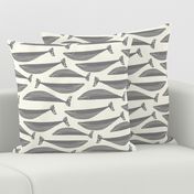 whale pod  in grey / gray