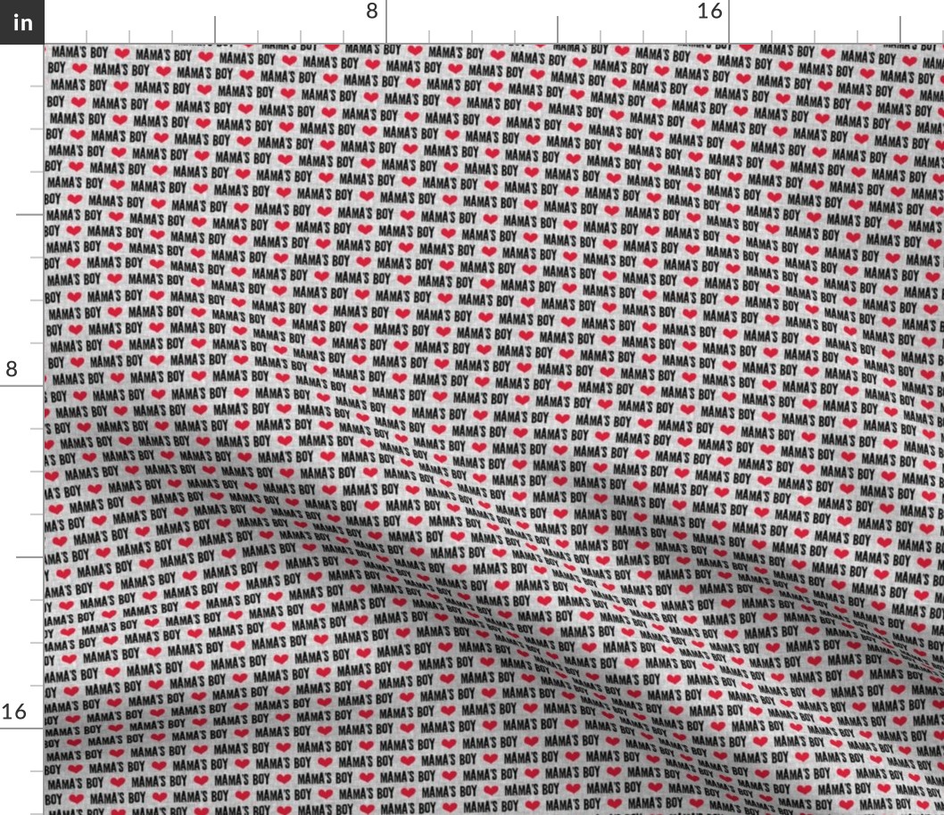 (micro scale) Mama's boy - valentines day fabric