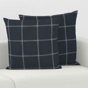 Large grey check stamped white grey plaid gray plaid