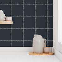 Large grey check stamped white grey plaid gray plaid