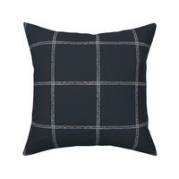 Large grey check stamped white grey plaid gray plaid