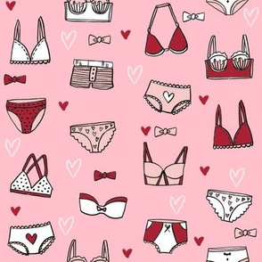 undies // valentines day cute lingerie underwear fabric pink red