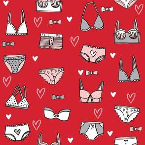 undies // valentines day cute lingerie underwear fabric red