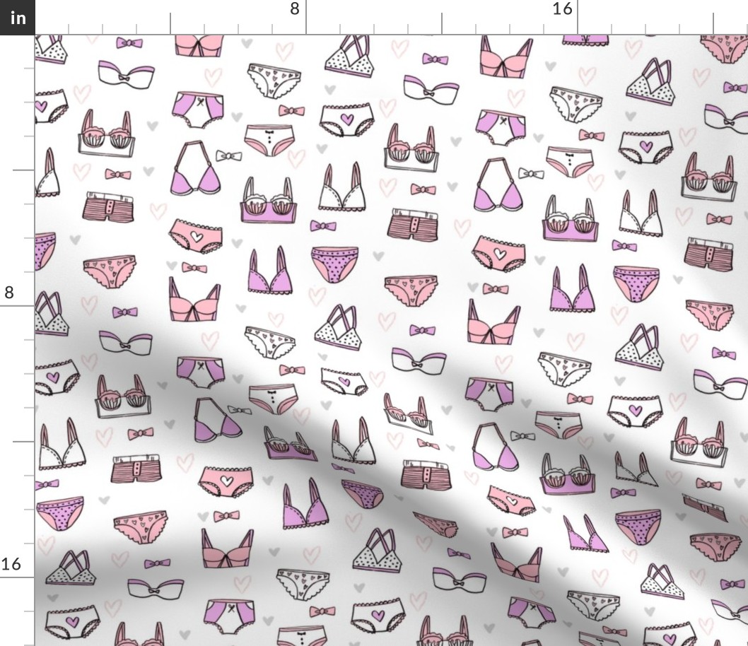 undies // valentines day cute lingerie underwear fabric white lavender