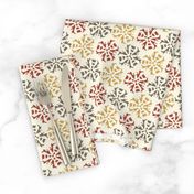 17-06E Autumn Abstract Floral Home Decor || Large Scale wall paper sienna Gold Gray Maroon Red on Cream  _ Miss Chiff Designs 