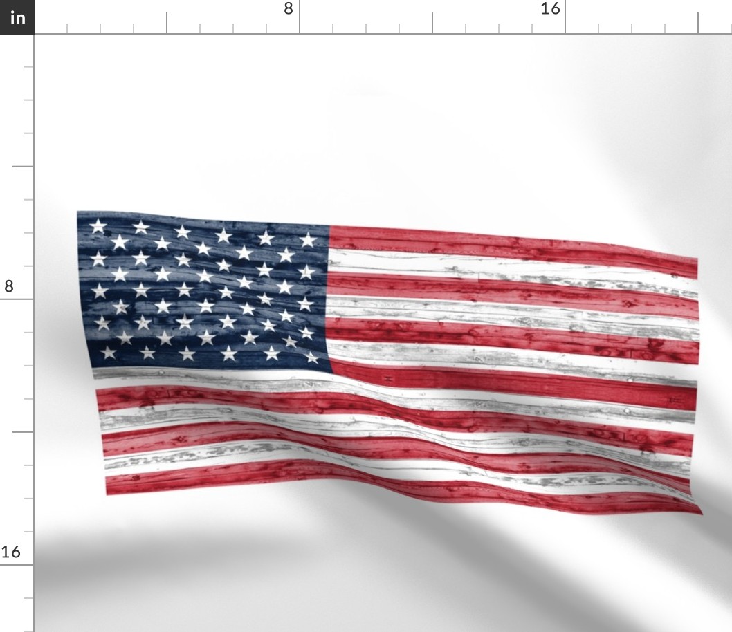 Fat Quarter Panel for 42" width fabric - American flag