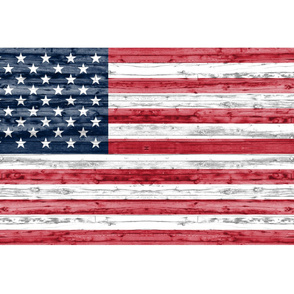 54" minky yard panel - American flag