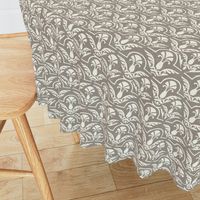 17-05K Texture Fall Damask Abstract Feather || Neutral Cream on Gray  Taupe with Heavy texture || Home decor wallpaper _ Miss Chiff Designs