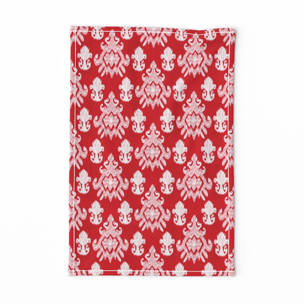 17-11H Jumbo Red White Ikat