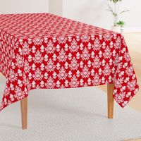 17-11H Jumbo Red White Ikat